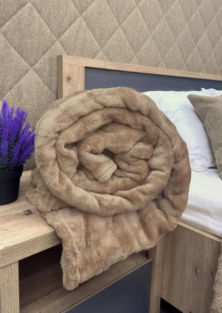 Покривало на ліжку Soft Night плюш 200х230 см Карамельний (87-136) - фото 6