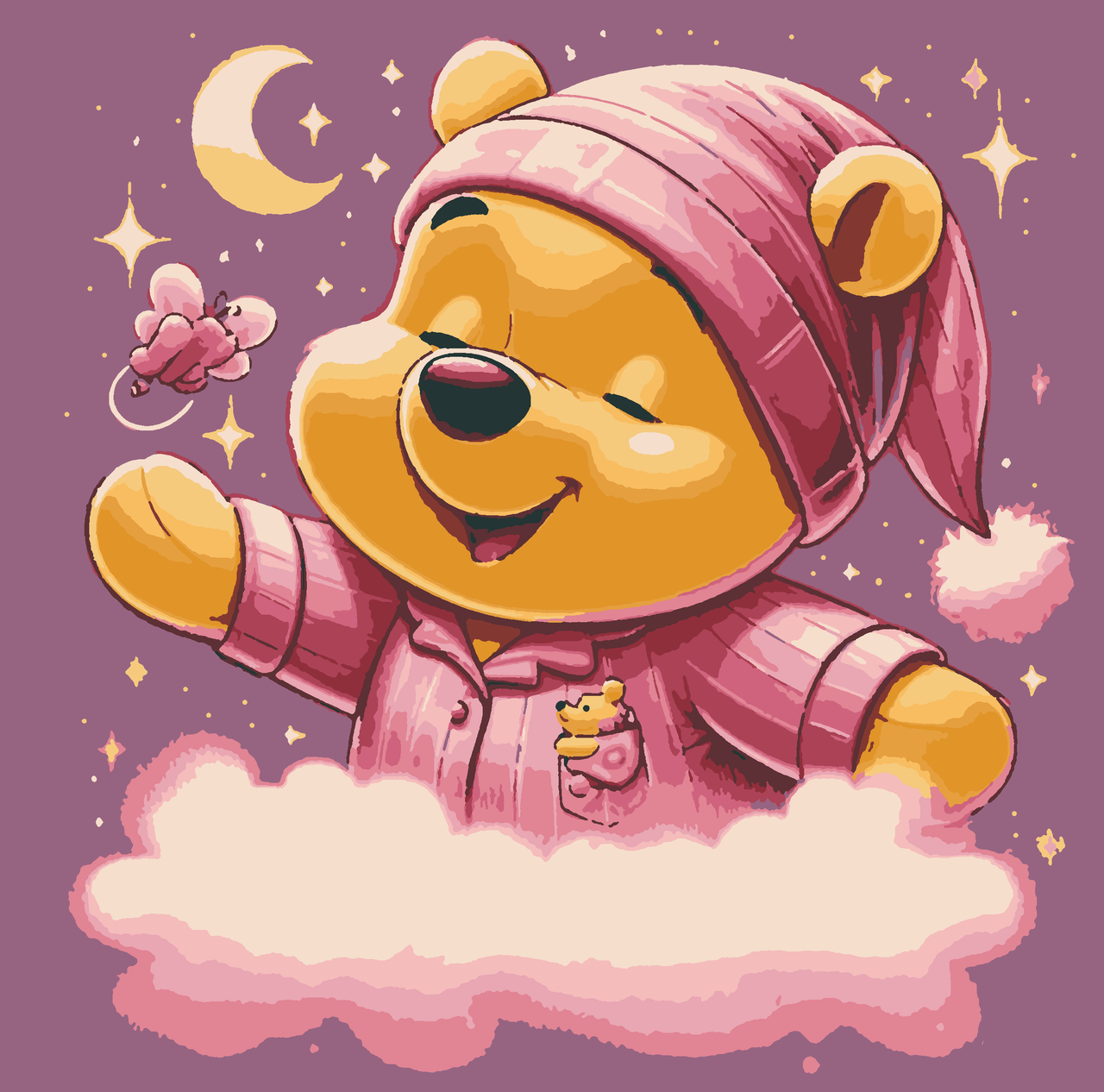 Картина со светодиодной подсветкой по номерам Riviera Blanca Пуховые тучки ГР1-016 25x25 см (2609182701)