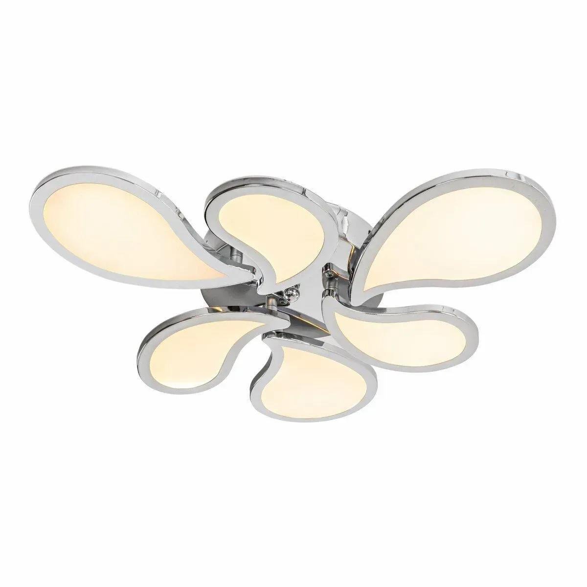 LED-люстра потолочная Sirius с акриловыми плафонами 3000/6500К IP20 2904-6 100W Хром (28687239)