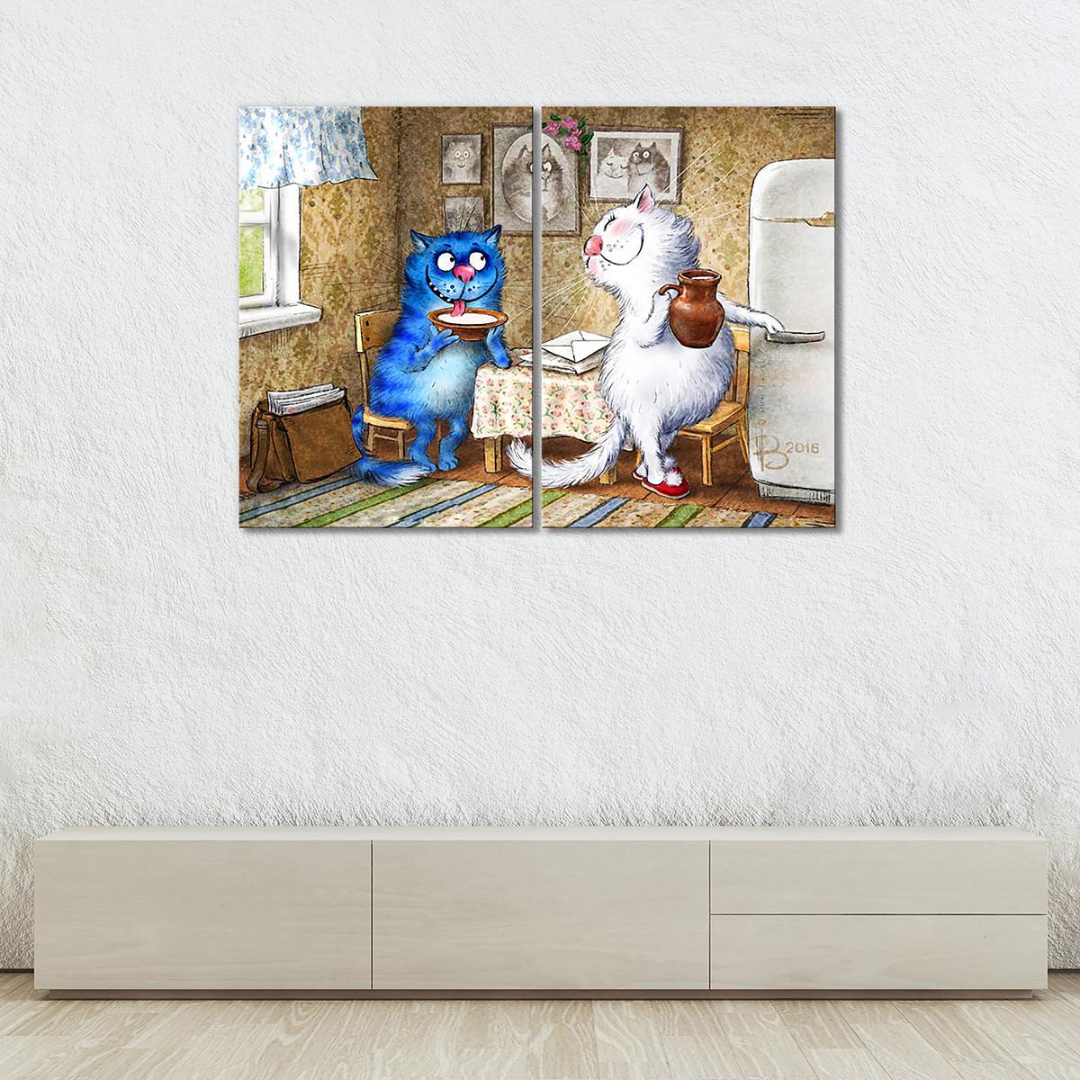 Модульная картина Угощение почтальона 2 модуля 60x90 см