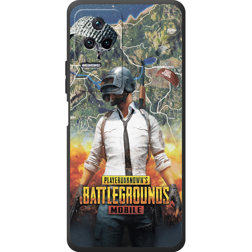 Чохол BoxFace Xiaomi Poco F4 PUBG Mobile Чорний силікон (44474-up2309-44484)
