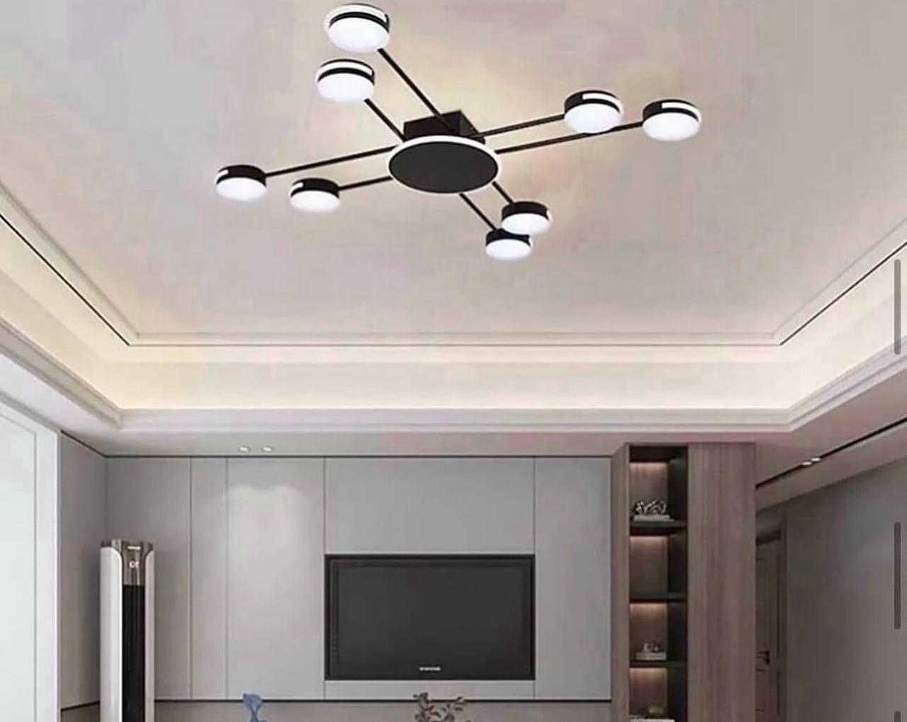 Люстра потолочная светодиодная Zilini ER2193/8 78W Черный (23885524)