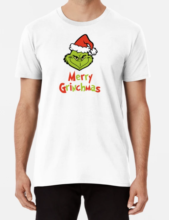 Футболка чоловіча новорічна Stedman з принтом Merry Grinchmas Грінч Викрадач Різдва XL Білий (НГ77-10)