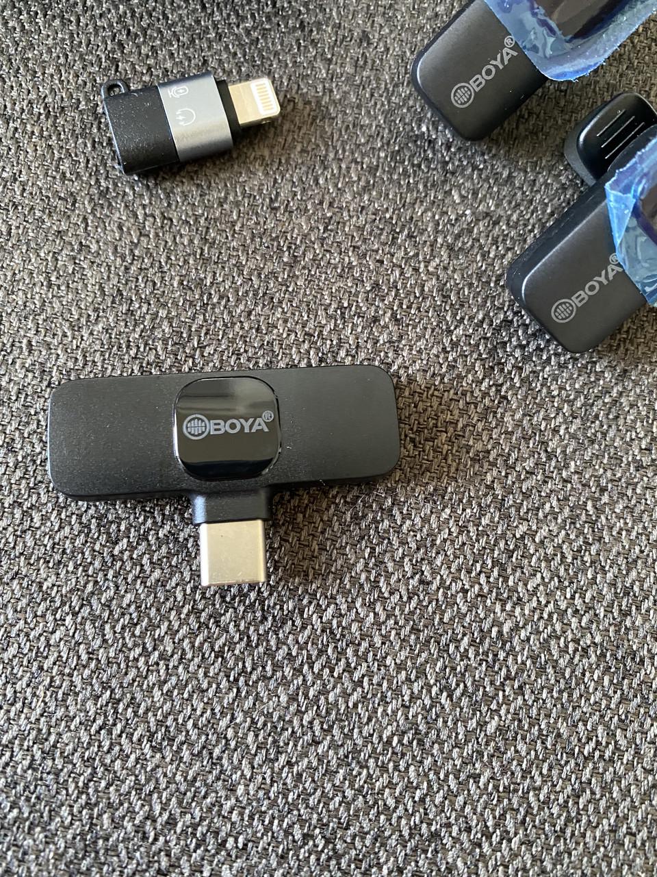 Микрофон петличный беспроводной Boya BY-MW3 из Type-C петличка для айфона/андроида 2 шт. (2610589312) - фото 6