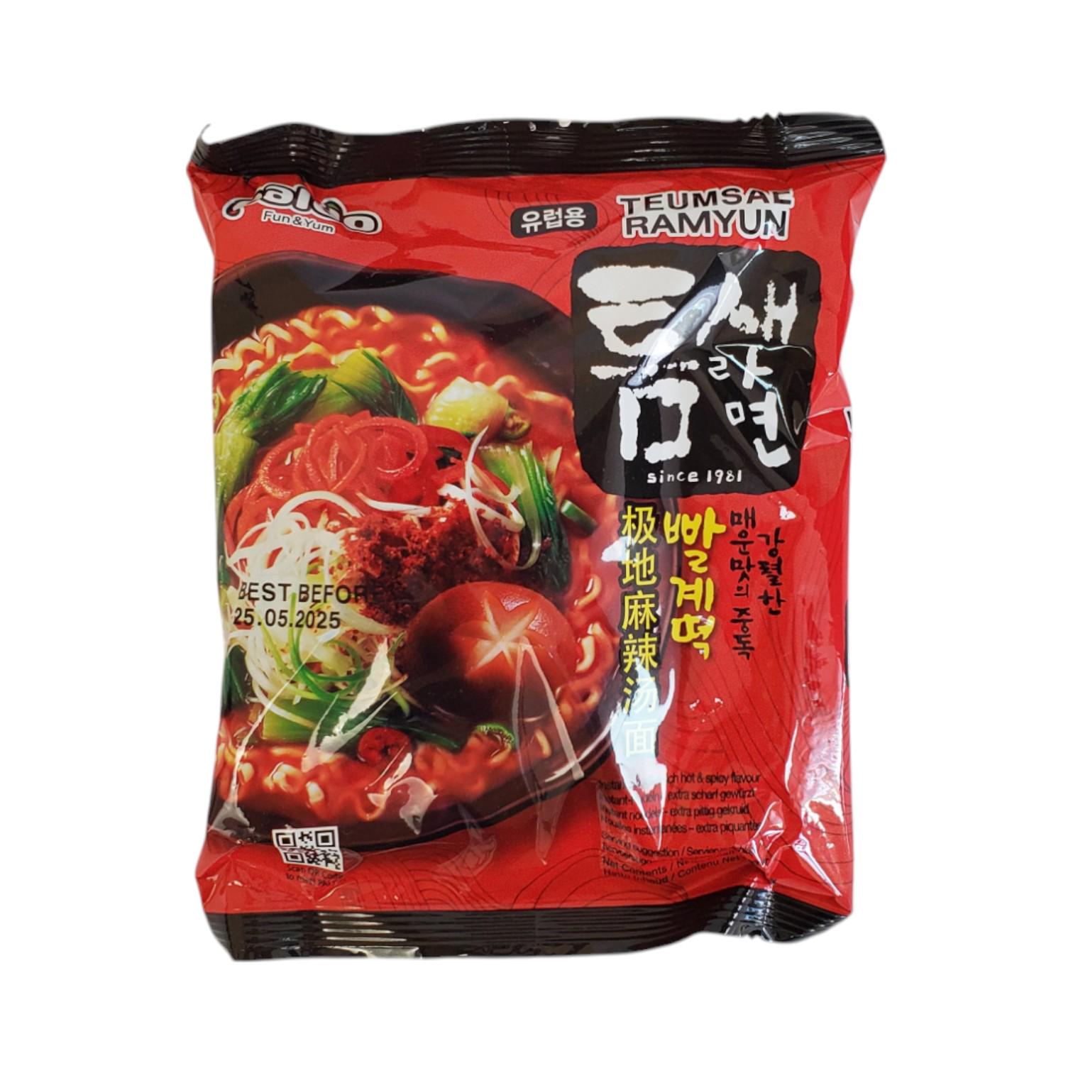 Лапша быстрого приготовления Paldo Teumsae Ramyun со вкусом тушеного мяса 120 г (AF188414)