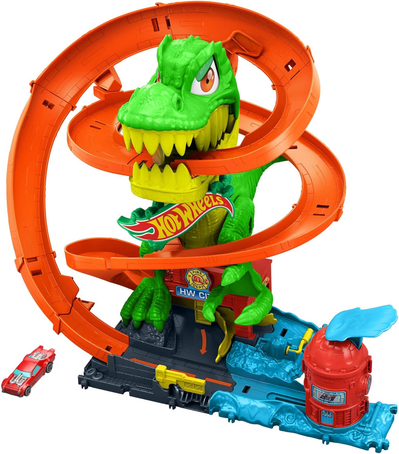 Трек Hot Wheels City Атака огненного Ти-Рекса (24618895)