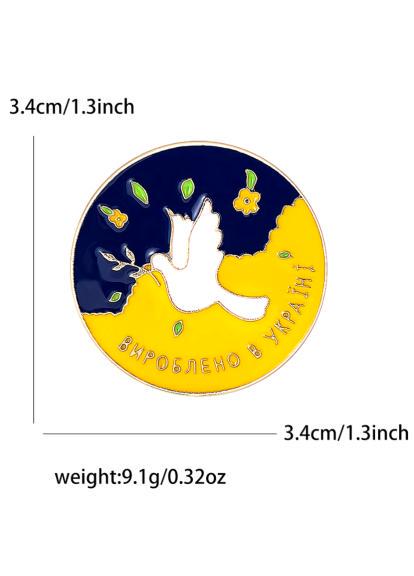 Брошка Голуб емаль Жовто-блакитний (84946520) - фото 3 Брошка Голуб емаль Жовто-блакитний (84946520) - фото 3