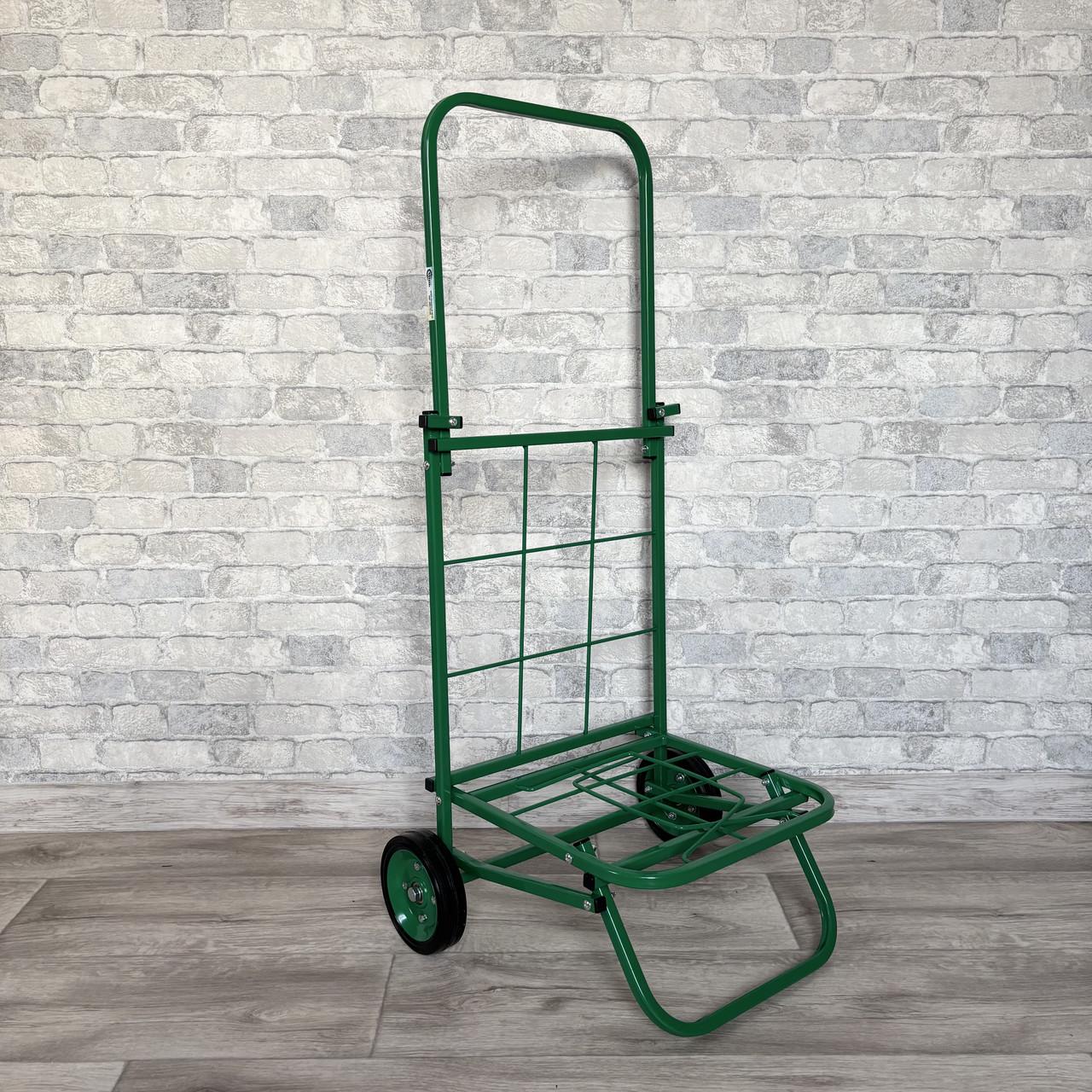 Хозяйственная тележка раскладная Міць бытовая складная средняя Зеленый (2821509103)