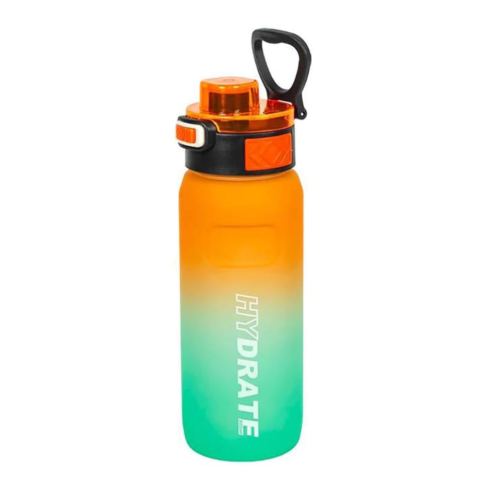 Бутылка для воды 2501/SP с поильником и кнопкой 800 мл Orange/Turquoise