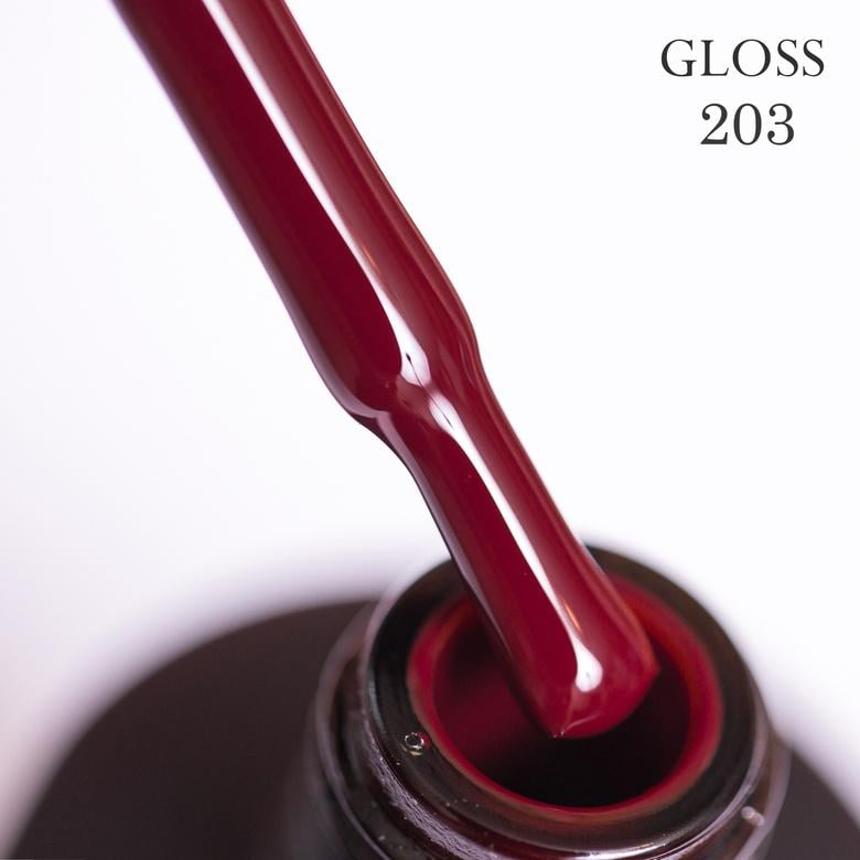 Гель-лак GLOSS 203 11 мл Бордовый (58668)