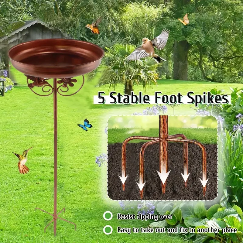 Кормушка для птиц Винтажная купальная ванна металлическая (2721934477) - фото 7 Кормушка для птиц Винтажная купальная ванна металлическая (2721934477) - фото 7