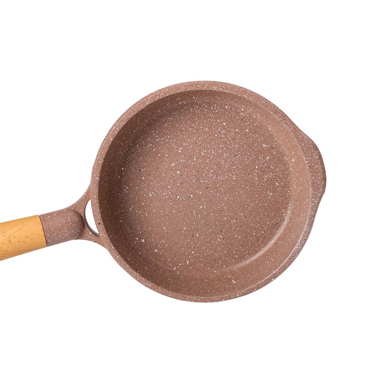 Сковорода алюмінієва мармурова MGC з антипригарним покриттям 1 л Ø 20 см Кавовий - фото 2 Сковорода алюмінієва мармурова MGC з антипригарним покриттям 1 л Ø 20 см Кавовий - фото 2