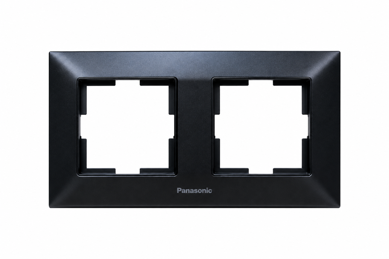 Рамка 2-я горизонтальная Panasonic Arkedia Slim Черный