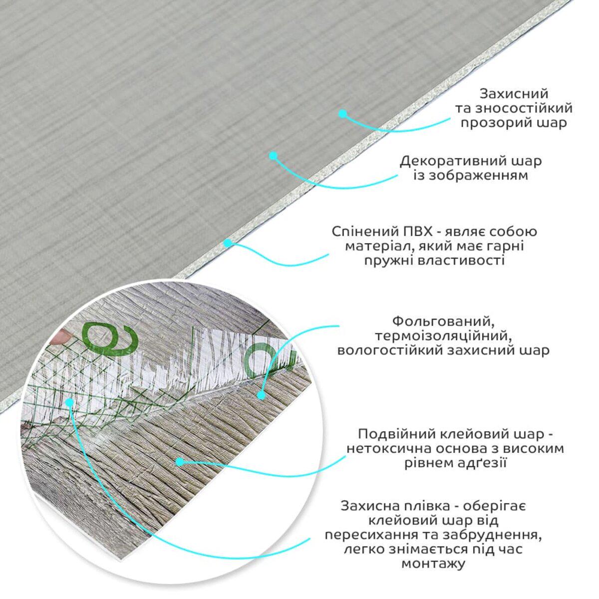 Плитка самоклеящаяся виниловая в рулоне полотно 0,6x3 м x 2 мм Светло-серый матовый (SW-00002033) - фото 2 Плитка самоклеящаяся виниловая в рулоне полотно 0,6x3 м x 2 мм Светло-серый матовый (SW-00002033) - фото 2