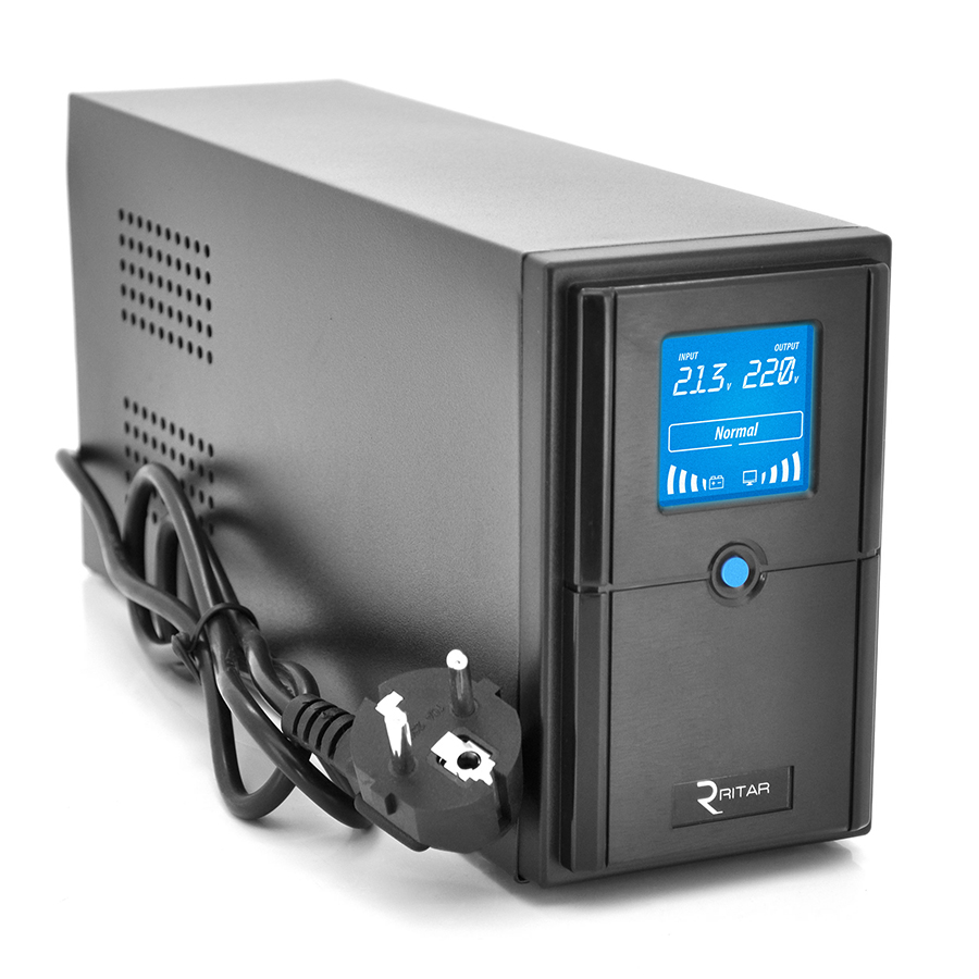 Источник бесперебойного питания Ritar E-RTM500 300W с LCD экраном линейно-интерактивный (9821)