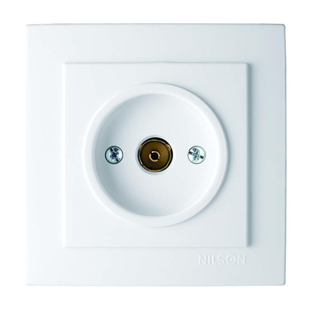 Розетка телевізійна кінцева Nilson Touran Білий (00000023863) Розетка телевізійна кінцева Nilson Touran Білий (00000023863)