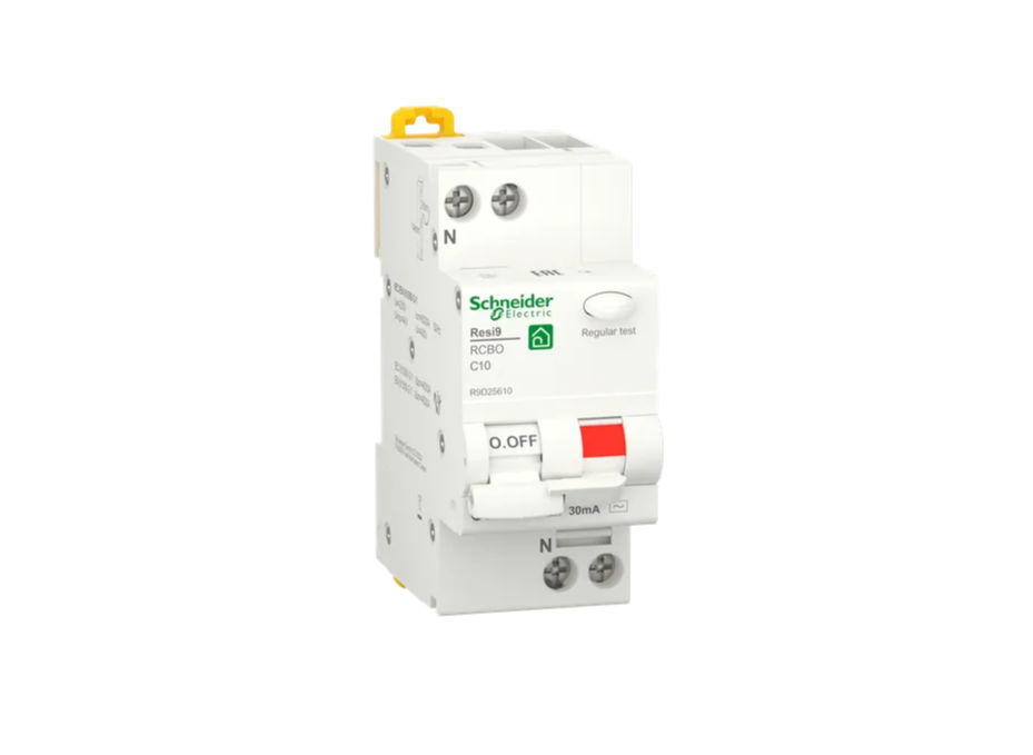 Дифференциальный автомат SCHNEIDER ELECTRIC RESI9 1P+N 10A C 30mA 6kA C2