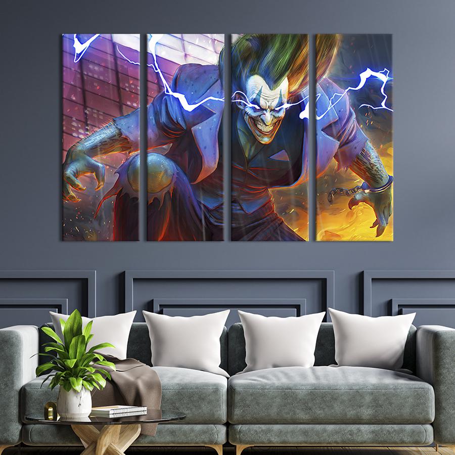 Модульная картина из 4 частей ‎Demon Joker DC Comics 149x93 см (717-41)