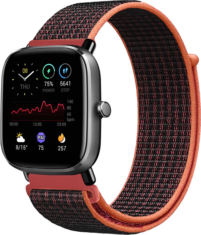 Ремешок нейлоновый Sport Loop для Amazfit GTS 2 mini Black/Red (14424-44) Ремешок нейлоновый Sport Loop для Amazfit GTS 2 mini Black/Red (14424-44)