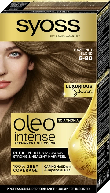 Краска для волос Syoss Oleo Intense 115 мл 6-80 Золотистый русый