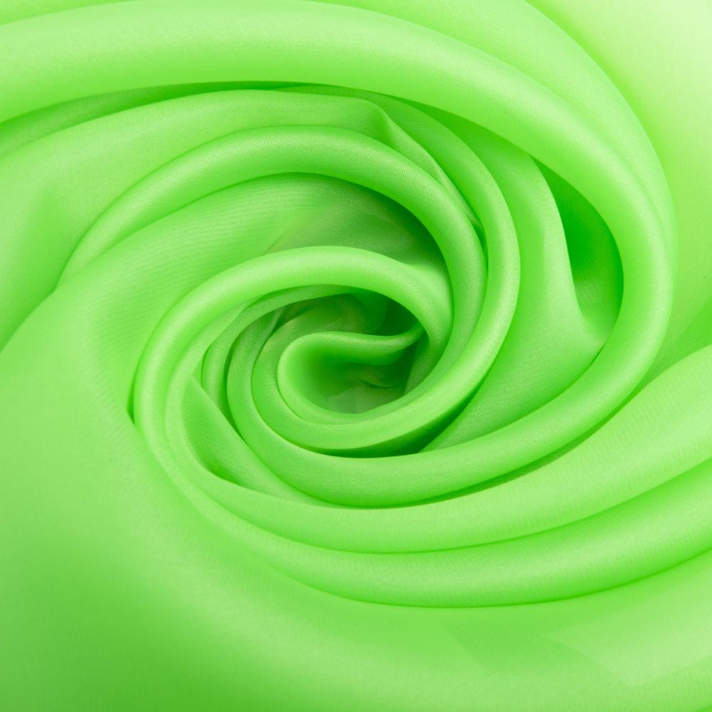 Ткань органза шелк однотонная Салат (24440)