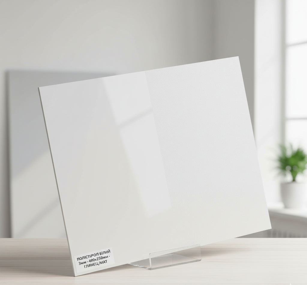 Полистирол HIPS J511 матовый/глянец Quinn 03x250x400 мм Белый - фото 2 Полистирол HIPS J511 матовый/глянец Quinn 03x250x400 мм Белый - фото 2