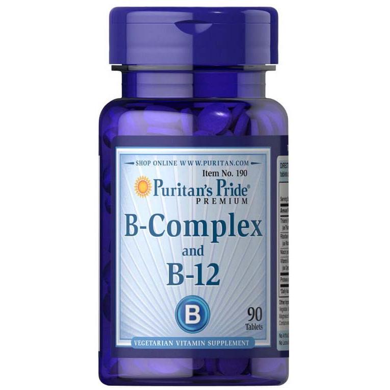 Комплекс витаминов группы B Puritan's Pride Vitamin B-Complex with B-12 90 tablets