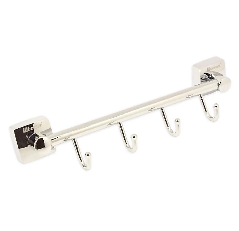 Гачки на планці для ванної кімнати Besser KM-8821 4 шт 29,5х6,5х6,5 см (NA001539) Гачки на планці для ванної кімнати Besser KM-8821 4 шт 29,5х6,5х6,5 см (NA001539)