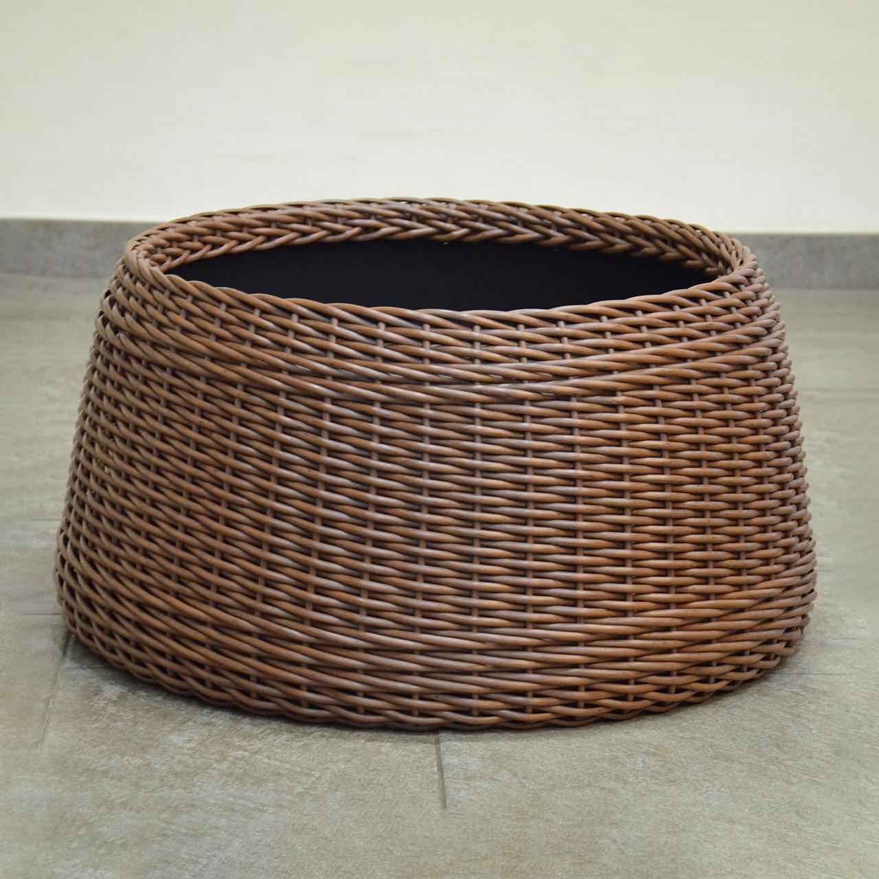 Подставка-юбка под елку плетеная из шт.учного ротанга/ручной работы M Молочный шоколад (23380182) - фото 4 Подставка-юбка под елку плетеная из шт.учного ротанга/ручной работы M Молочный шоколад (23380182) - фото 4