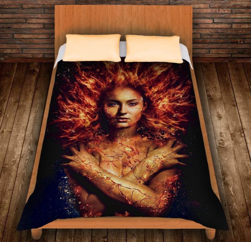 Плед с 3D принтом Феникс Люди Икс 150x200 см (epi_0060) Плед с 3D принтом Феникс Люди Икс 150x200 см (epi_0060)