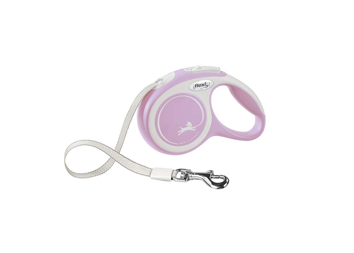 Повідець-рулетка для собак Flexi New Comfort ХS дрібних порід стрічка 3 м до 12 кг Ліловий