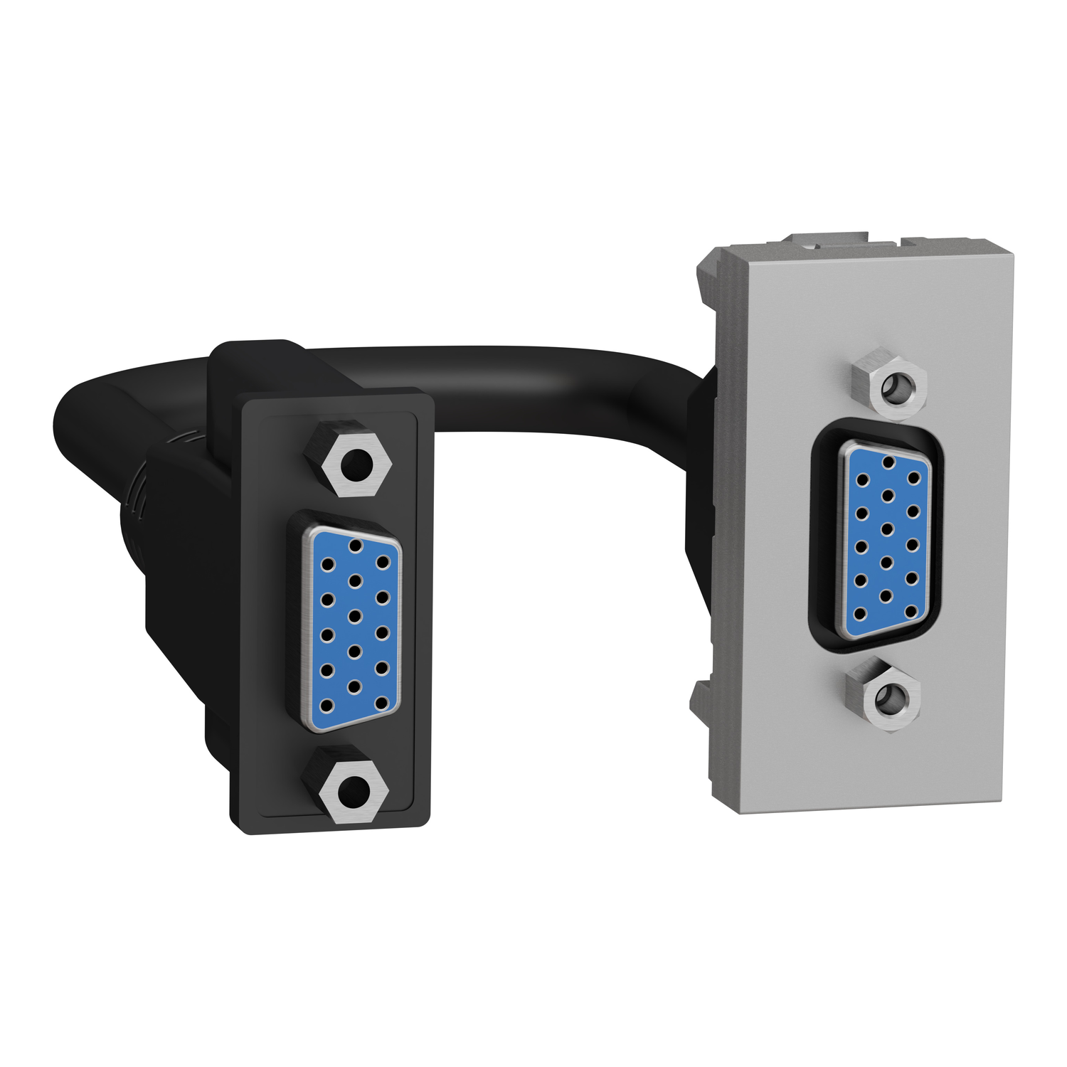 Розетка Schneider Electric Unica HD15 female VGA 1 модуль Алюминий (NU343230)