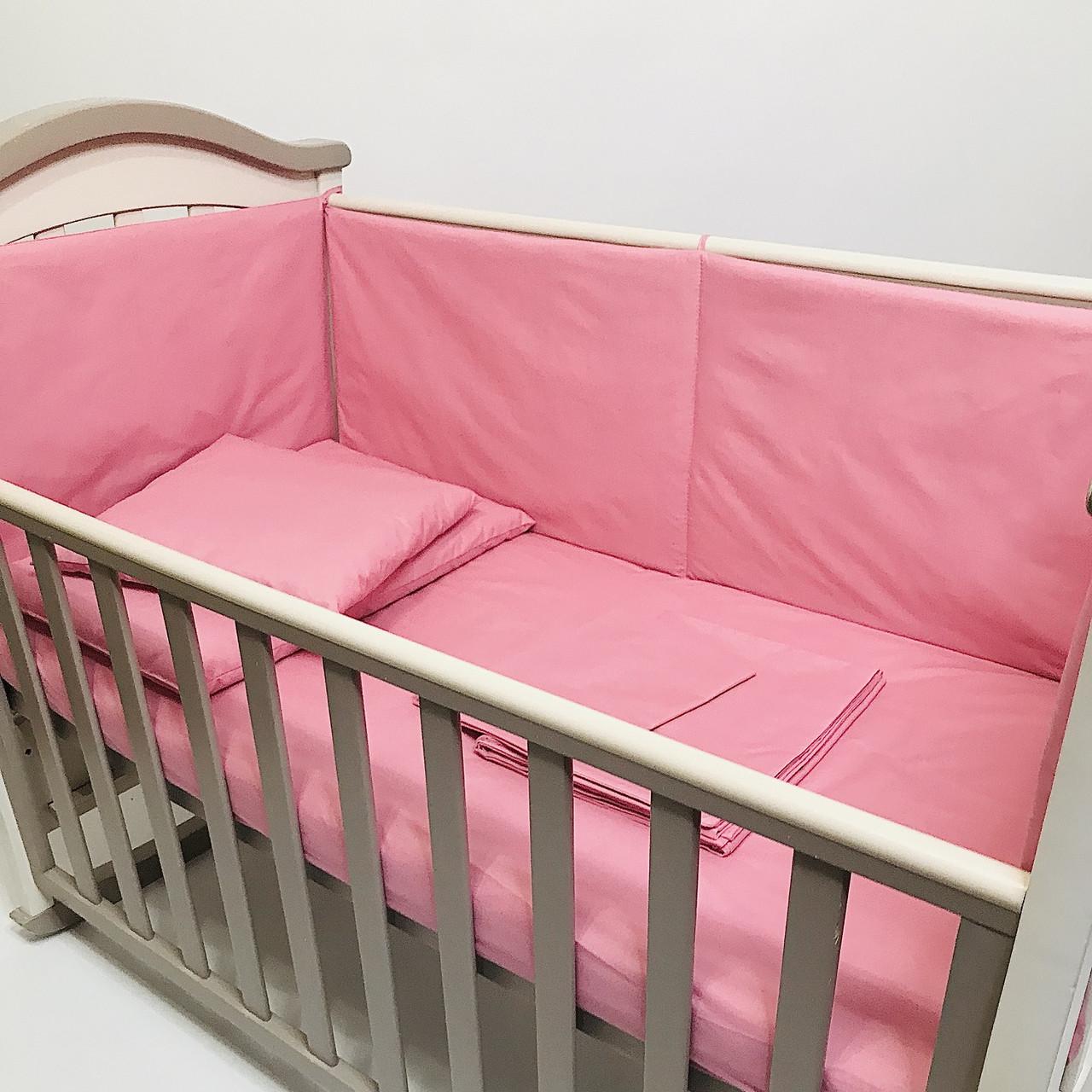 Бортики защита в детскую кровать Penetka бязь 120x40/60x40 см Розовый (6500.120.40.95) - фото 6 Бортики защита в детскую кровать Penetka бязь 120x40/60x40 см Розовый (6500.120.40.95) - фото 6