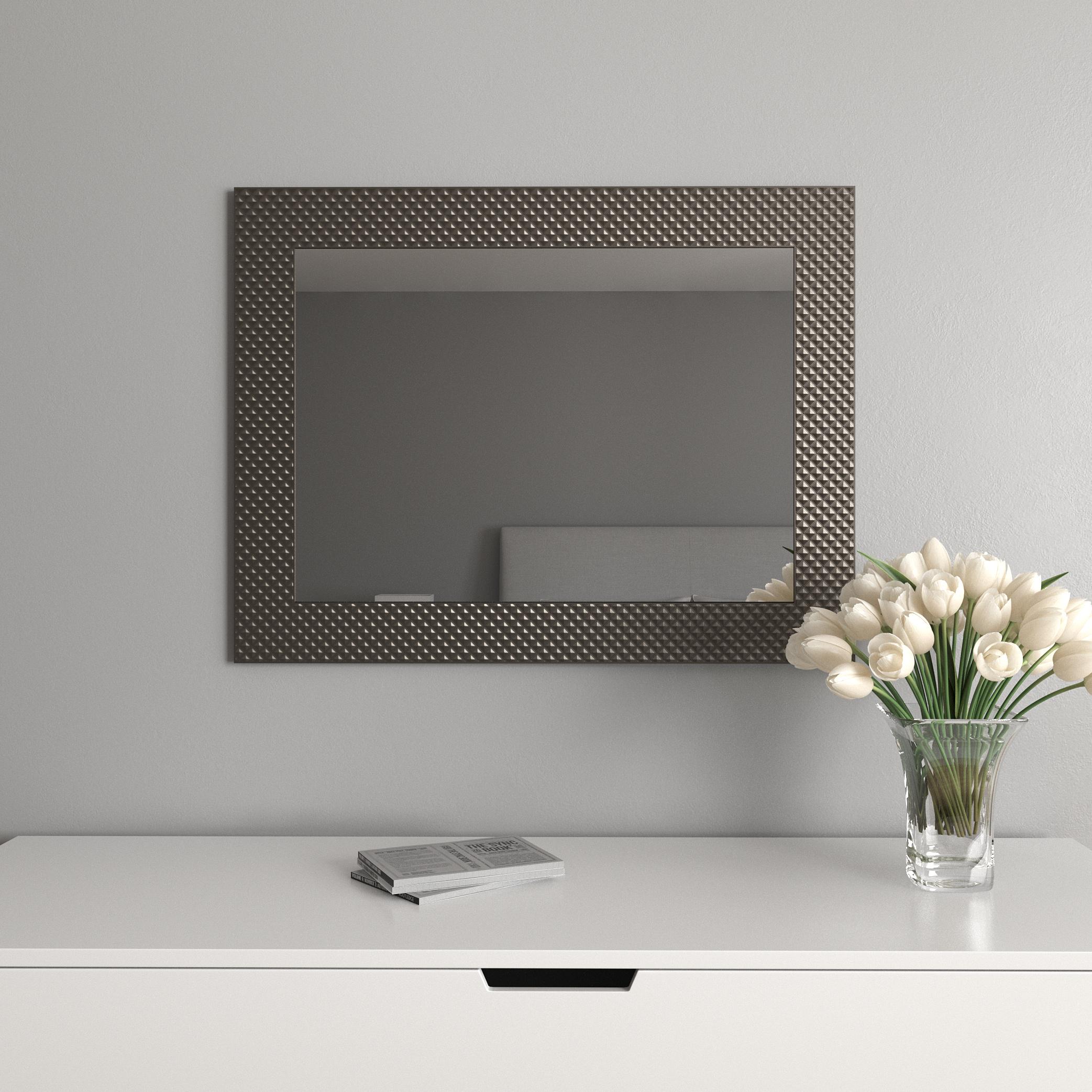 Зеркало настенное Black Mirror в багетной раме 86x66 Серо-коричневый (8518В-268)