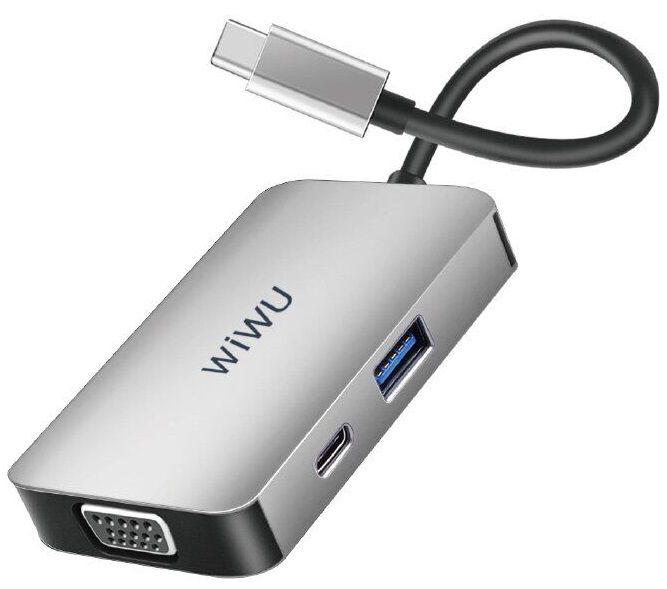 USB-хаб WIWU Alpha 513HVP Gray