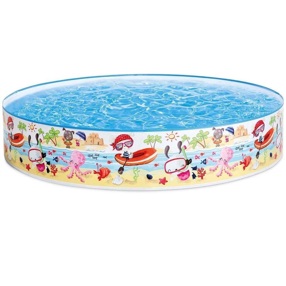 Басейн дитячий каркасний Intex Піратські пригоди круглий 152 см (28443883)