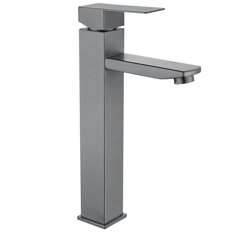 Смеситель для умывальника MIXXUS KUB-001-High из нержавеючей стали SUS304 Graphite (MI6094)