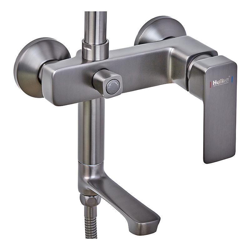 Душевая колонна со смесителем Haiba Kubus 009-J Graphite (HB4005) - фото 4