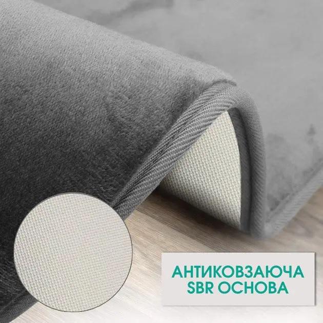 Набір із 3-х килимків для ванної та туалету «Decor Comfort» Антиковзаючих з Ефектом пам'яті Фіолетовий (7802681) - фото 6