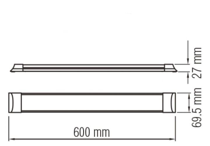 Світильник світлодіодний лінійний Horoz Electric Tetra-18 18W 6400K - фото 3