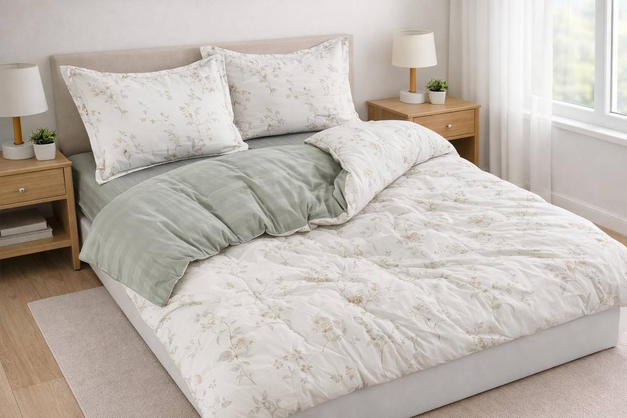 Комплект постельного белья Laura-grand Н-8-10 с растительным принтом евро (2944302675)