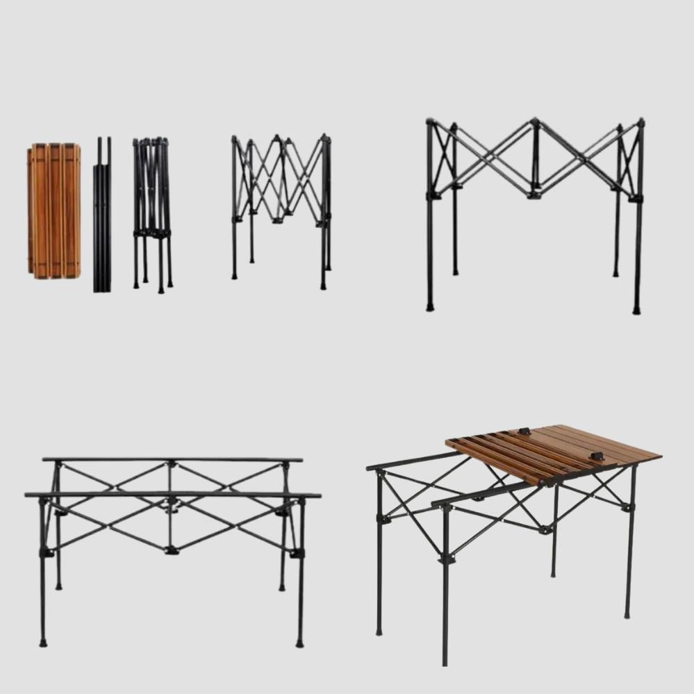 Туристичний стіл складаний дерев'яний 94х55х49 см (120.1763) - фото 3 Туристичний стіл складаний дерев'яний 94х55х49 см (120.1763) - фото 3