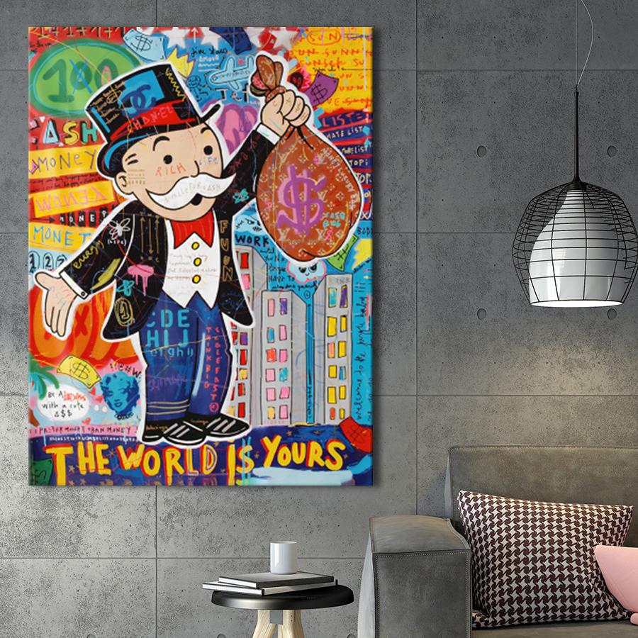 Картина для интерьера Деньги 80x60 см (P0430)