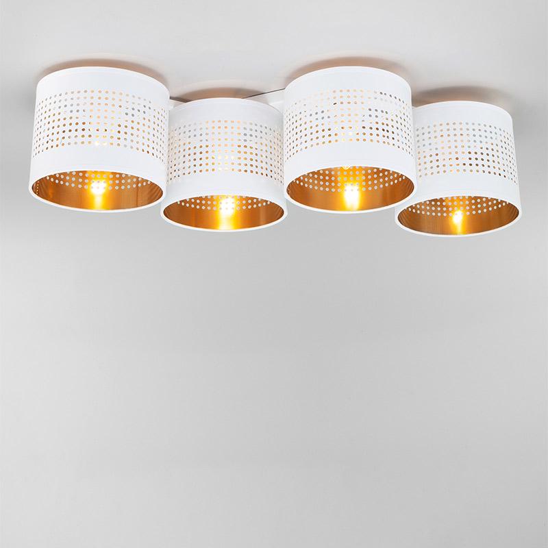 Люстра потолочная Light House SRS-16240-4 на четыре лампы Белый/Золото