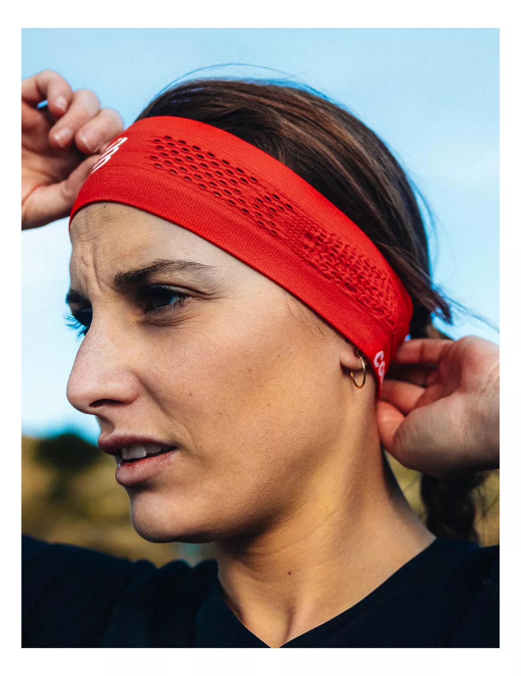 Пов'язка на голову Compressport Headband Thin On/Off Red - фото 4