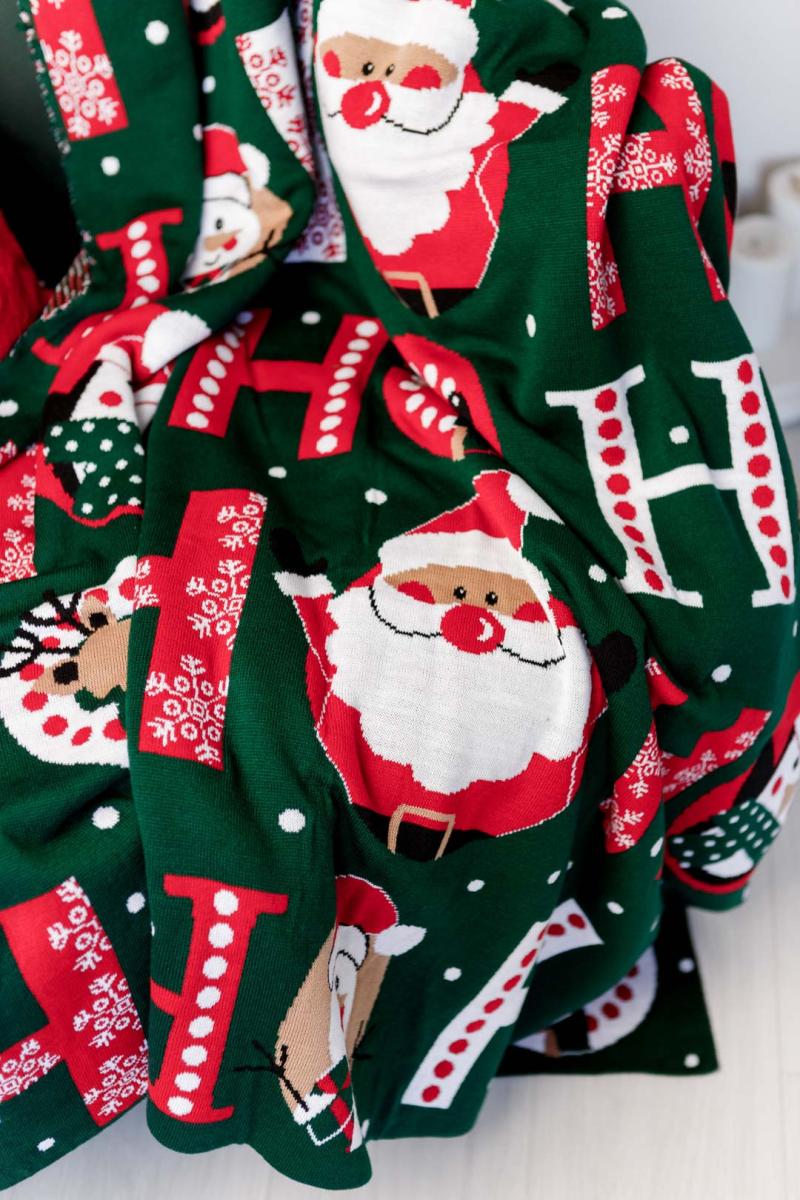 Плед вязаный Ho-Ho-Ho 130х170 см (034485) - фото 2 Плед вязаный Ho-Ho-Ho 130х170 см (034485) - фото 2