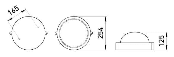 Світильник E.NEXT e.light.1301.1.100.27.black 100W 230V E27 IP54 круглий 254х125 мм Чорний (l002020) - фото 4 Світильник E.NEXT e.light.1301.1.100.27.black 100W 230V E27 IP54 круглий 254х125 мм Чорний (l002020) - фото 4