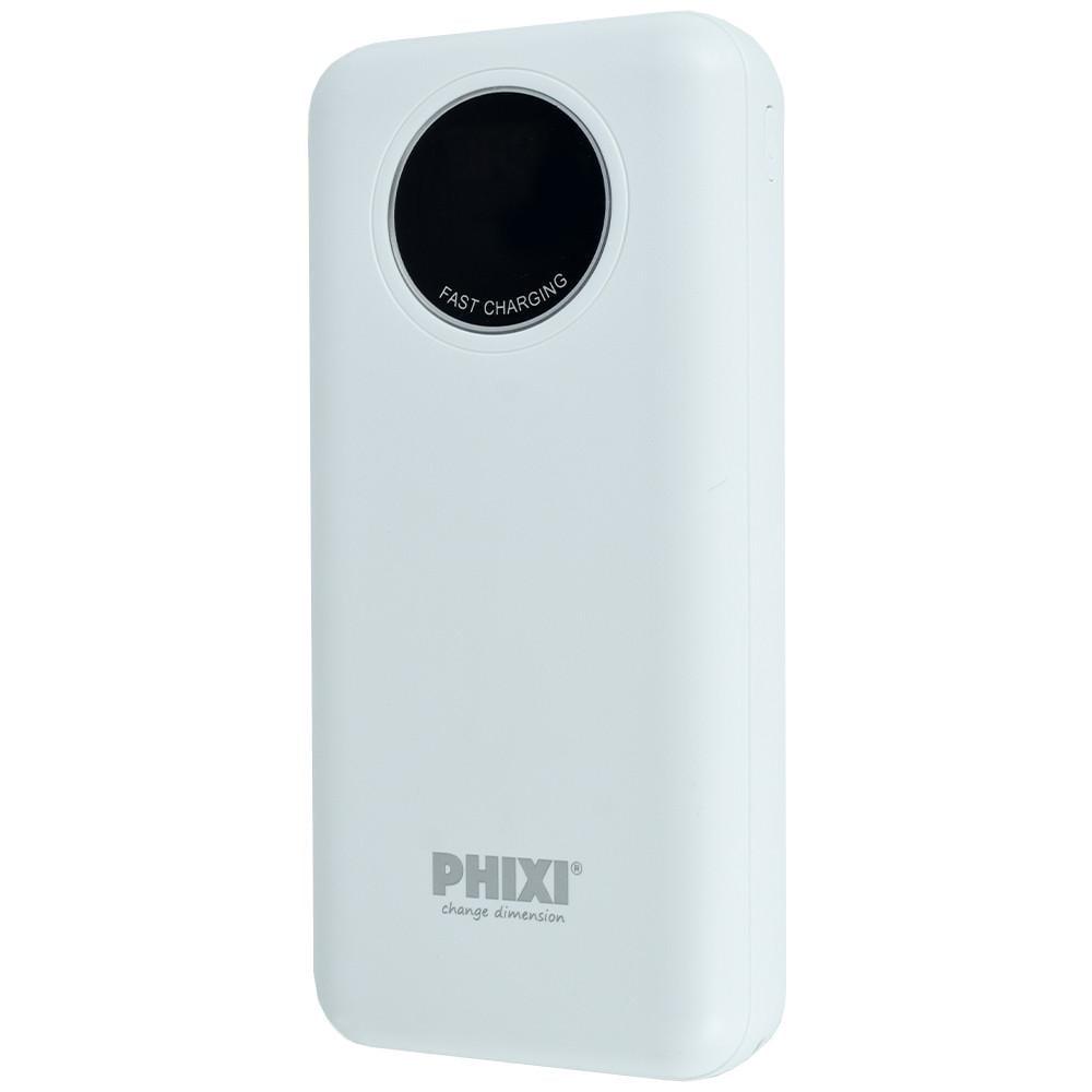 Повербанк PHIXI P21 20000 mAh 5в1 10W 2.1A LED White