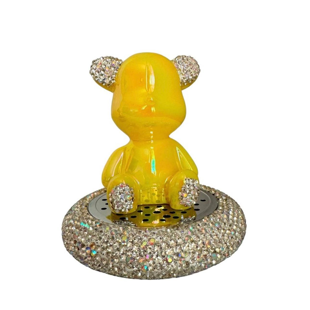 Ароматизатор автомобильный Мишка со стразами Жовтий (4554-Leader) - фото 4 Ароматизатор автомобильный Мишка со стразами Жовтий (4554-Leader) - фото 4