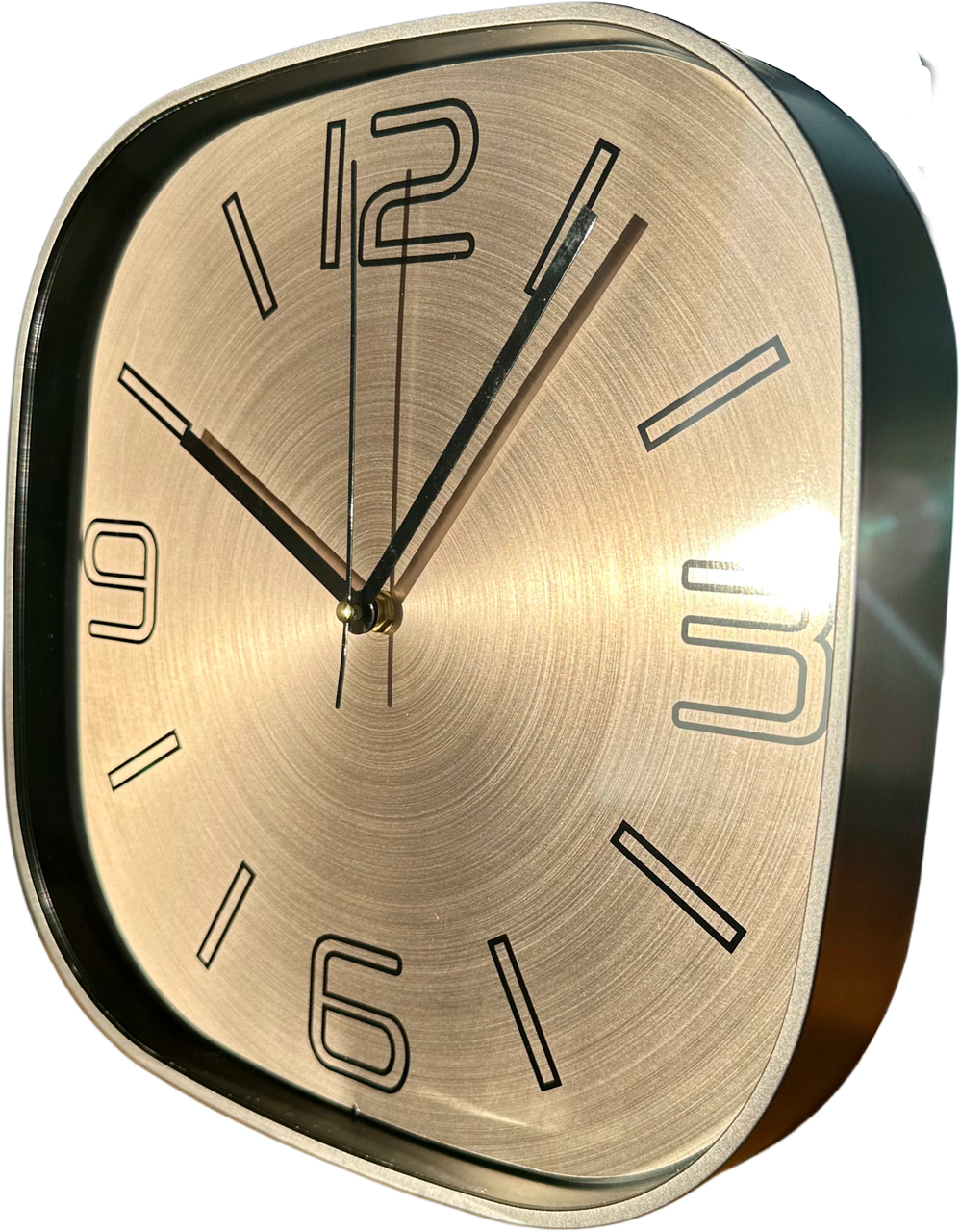 Годинник настінний безшумний металевий Quartz OH-121-Br 30 см Коричневий Тауп/Бронзовий (2764180740)